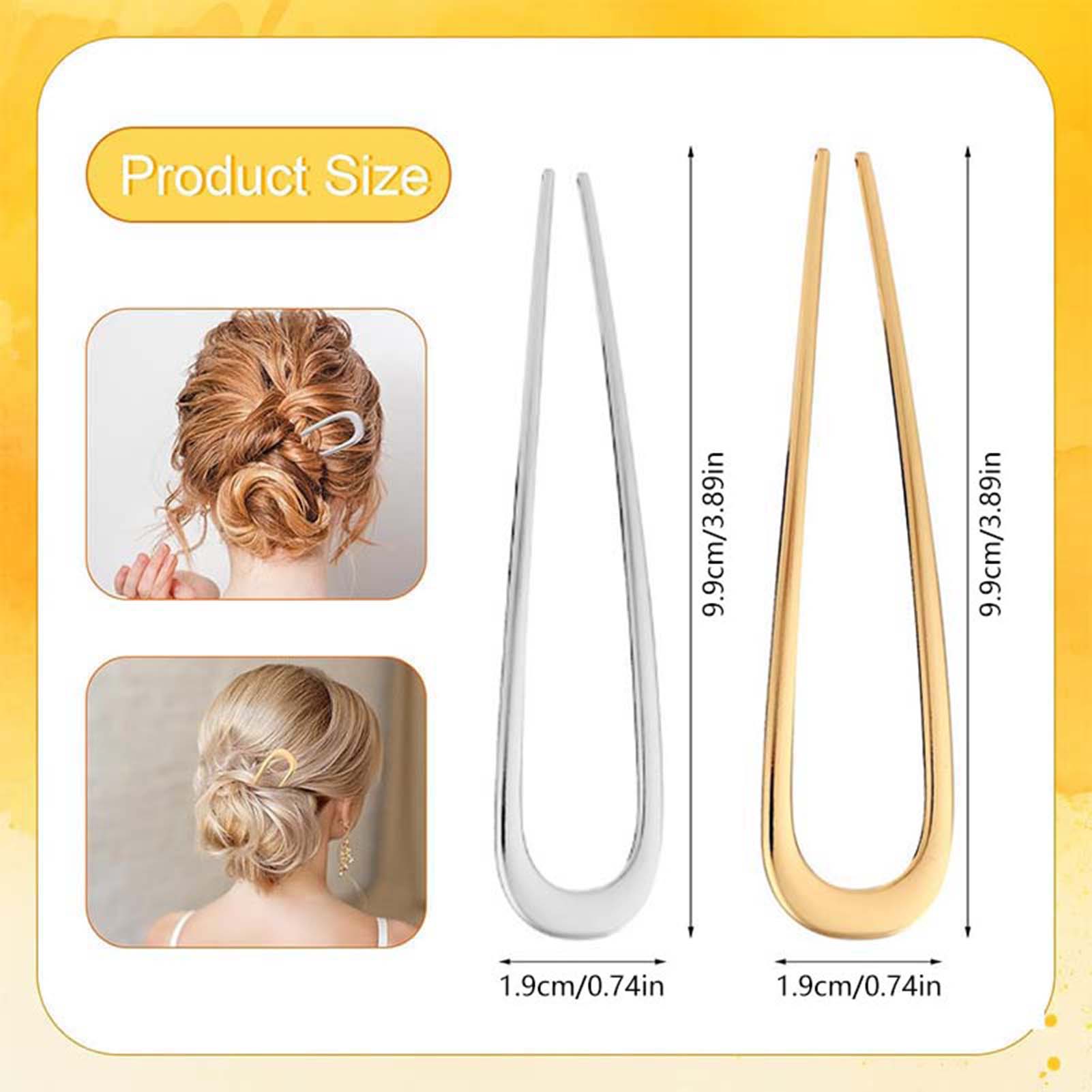 フランス製U字型ヘアピン ヴィンテージメタルヘアフォークステ - Home Office Or のレビューと価格