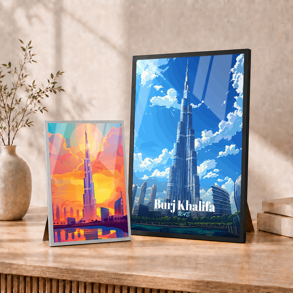 ドバイ／UAE フレーム入りメタルプリント カスタマイズされ - Home Office Dubai のレビューと価格