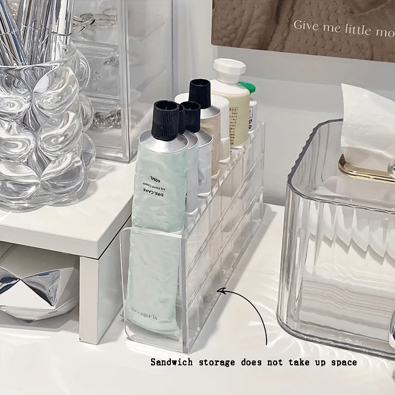 1個入り、透明プラスチック製、7つの仕切り付きコスメ収納ケー - Home Office Work Table のレビューと価格