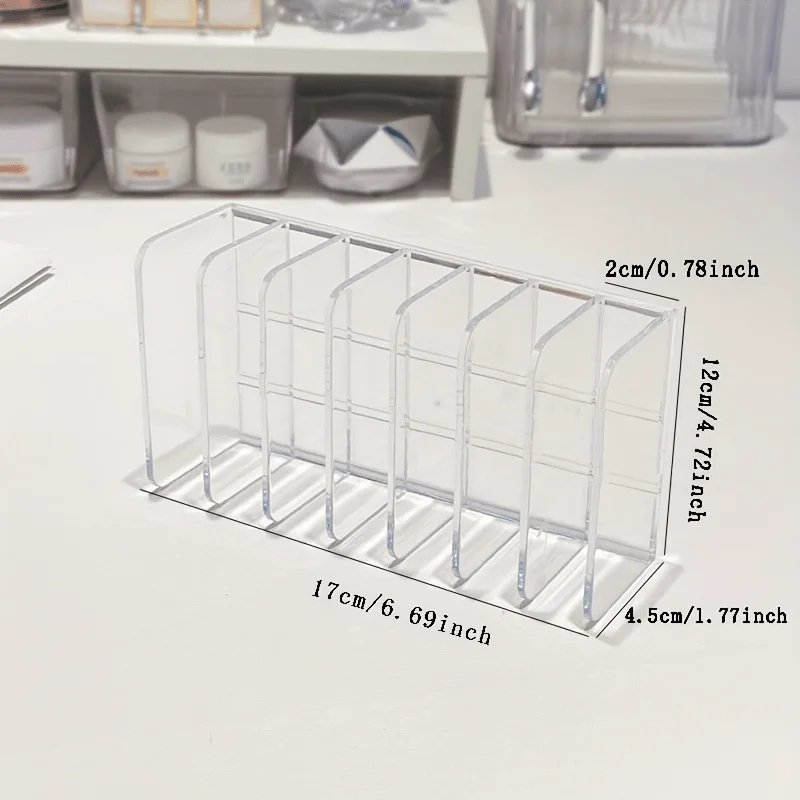 1個入り、透明プラスチック製、7つの仕切り付きコスメ収納ケー - Home Office Work Table のレビューと価格