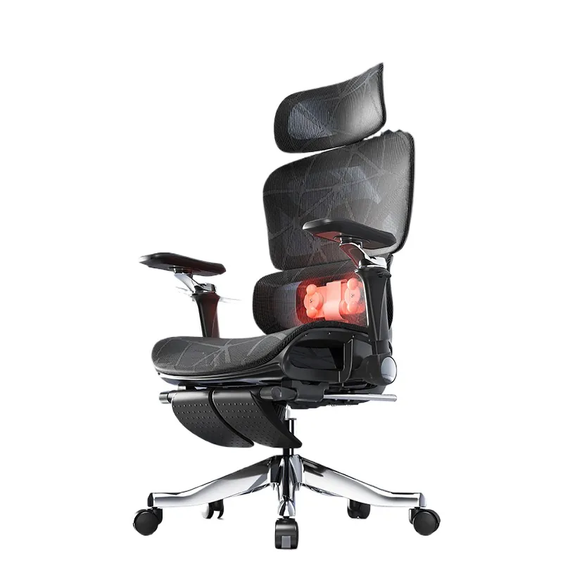 人間工学に基づいたマッサージ機能付きランバーサポート加熱オフ - Ergonomic Office Chair のレビューと価格