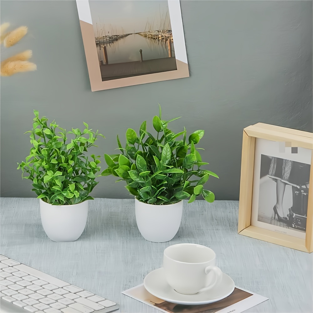 1/4/6個入り ミニチュアの人工観葉植物、観葉盆栽、家庭、 - Home Office Layout のレビューと価格