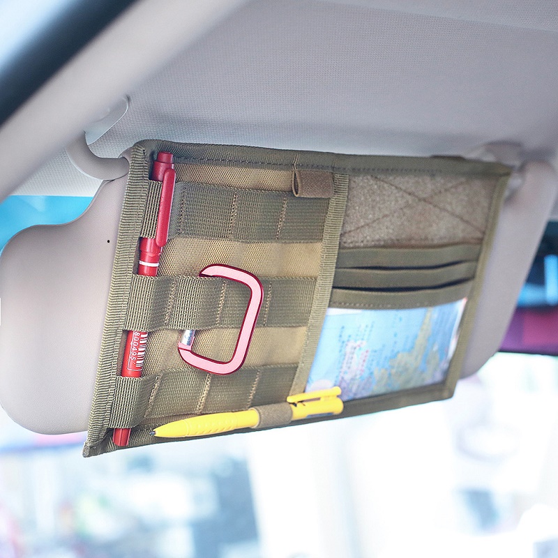 戦術的な多機能車用サンバイザー収納バッグスポーツレジャーモー - Document Holder Stand のレビューと価格
