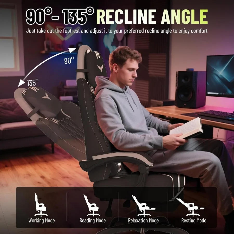 自宅やゲーム用として使える、人間工学に基づいたオフィスチェア - Ergonomic Office Chair のレビューと価格