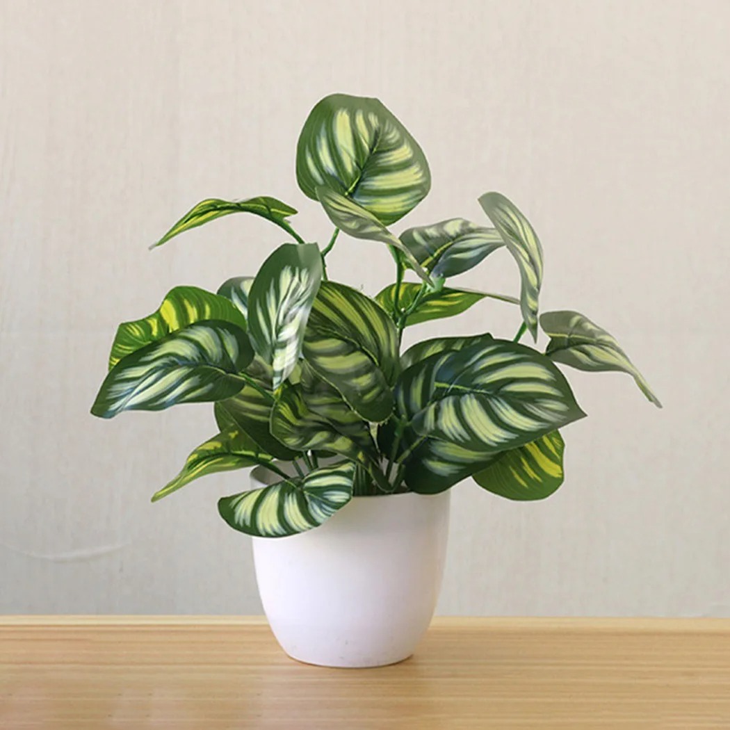 1PC 人工観葉植木鉢盆栽パーティーモールホームデスクトップ - Home Office Layout のレビューと価格