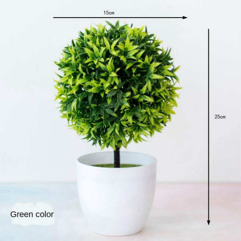 新緑人工植物盆栽小さな木草花鉢植え盆栽ハロウィン結婚式クリス - Home Office Layout のレビューと価格