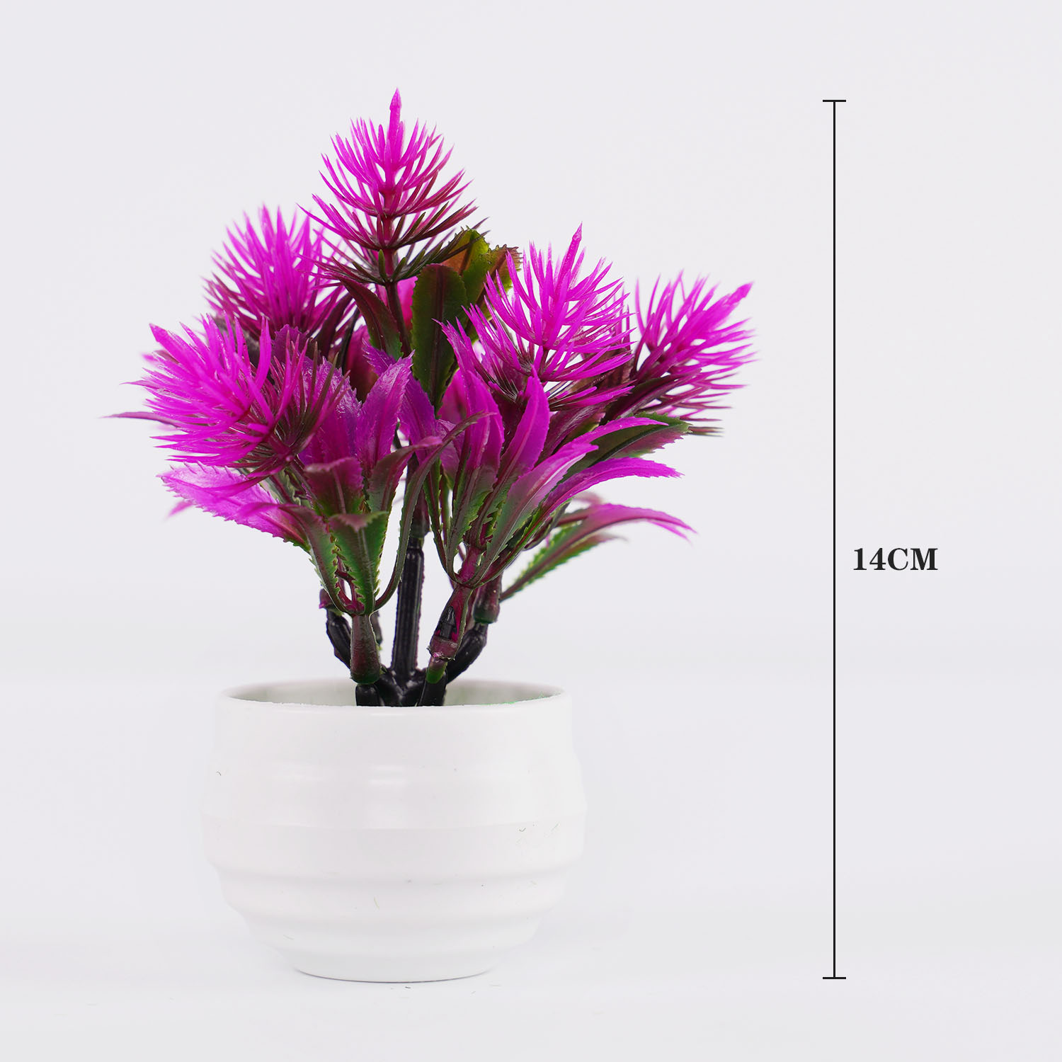 人工植物ミニ盆栽鉢植え、小さな鉢植えの盆栽ポット、偽の花、オ - Home Office Layout のレビューと価格