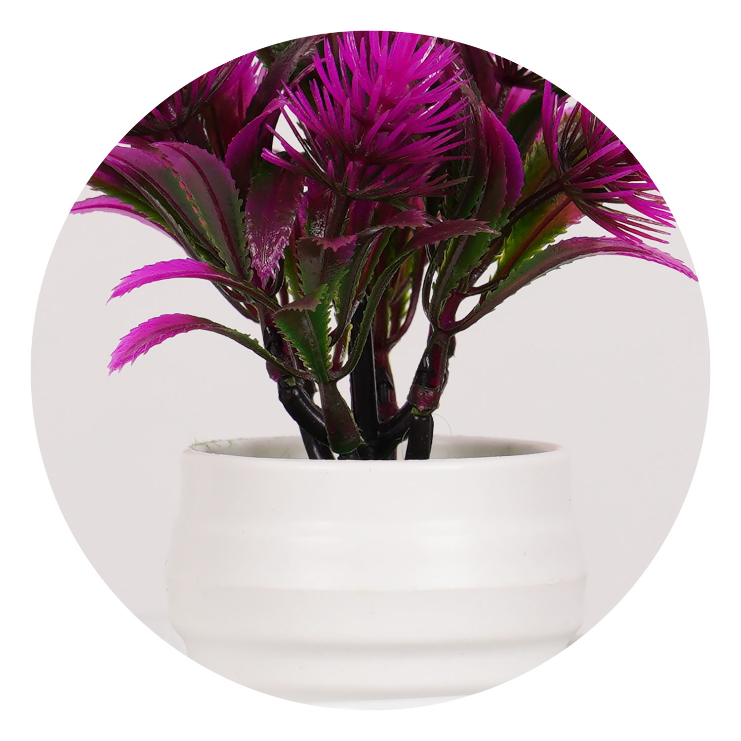 人工植物ミニ盆栽鉢植え、小さな鉢植えの盆栽ポット、偽の花、オ - Home Office Layout のレビューと価格